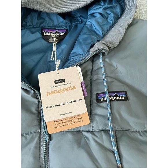 New with tags Men’s Patagonia Box Quilted Hoodie - Picture 2 of 5